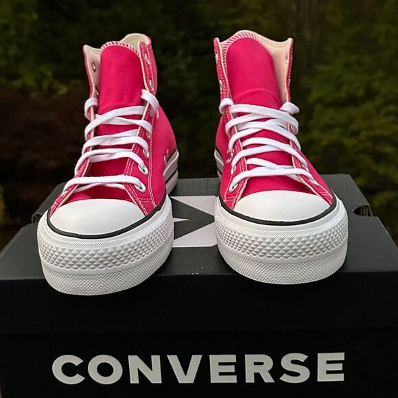 NEW Converse Womens Pink Chuck Taylor All Star Platform High Casual Sneaker Sz 9 - Picture 4 of 8